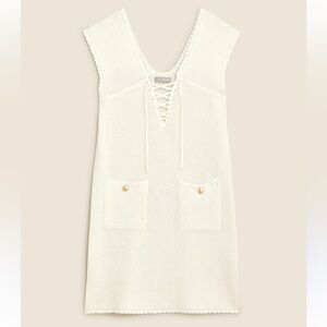 J. Crew Pointelle Lace-Up Sweater Dress